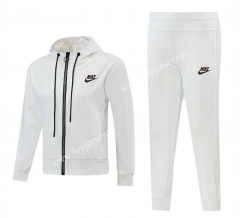 White Women Thailand Soccer Jacket Uniform With Hat-CS