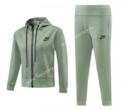 Green Women Thailand Soccer Jacket Uniform With Hat-CS