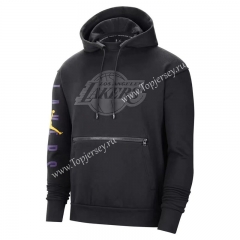 Jordan Los Angeles Lakers Black Tracksuit Top With Hat-CS