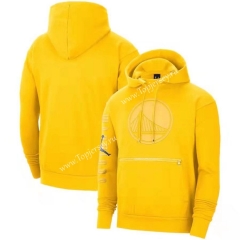 Jordan Golden State Warriors Yellow Tracksuit Top With Hat-CS