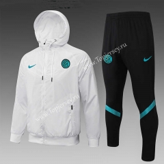 2021-2022 Inter Milan White Trench Coats Uniform With Hat-815