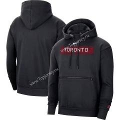 Toronto Raptors Black Tracksuit Top With Hat-CS