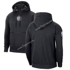 Brooklyn Nets Black Tracksuit Top With Hat-CS