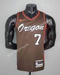 2021-2022 City Edition Portland Trail Blazers Coffee #7 NBA Jersey-SN