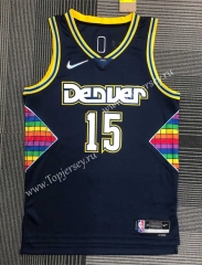 2022 City Edition Denver Nuggets Black #15 NBA Jersey-311