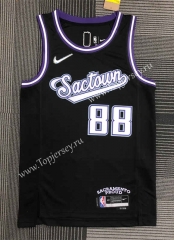 2022 City Edition Sacramento Kings Black #88 NBA Jersey-311