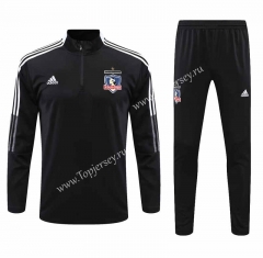 2021-2022 Colo-Colo Black Thailand Soccer Tracksuit-HR