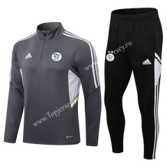 2022-2023 Algeria Gray Thailand Soccer Tracksuit-411