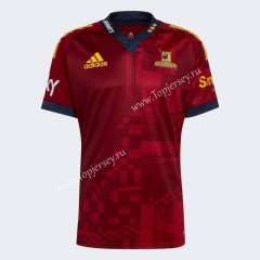 2022 Highlanders Away Red Thailand Rugby Jersey