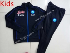2021-2022 Napoli Black Kids/Youth Soccer Jacket Uniform-GDP