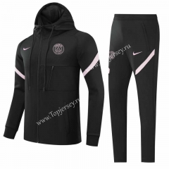 2021-2022 Paris SG Black Thailand Jacket Uniform With Hat-GDP