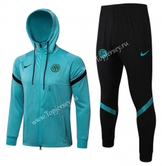 2021-2022 Inter Milan Light Blue Thailand Jacket Uniform With Hat-815
