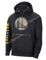 Jordan Golden State Warriors Black Tracksuit Top With Hat-CS