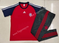 2021-2022 Bayern München Red Short-sleeved Thailand Soccer Tracksuit-815