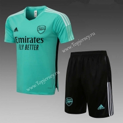 2021-2022 Arsenal Green Short-Sleeve Thailand Soccer Tracksuit-815