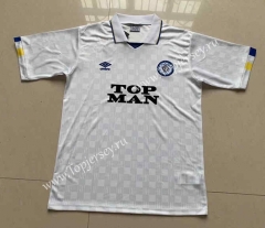 Retro Version 89-91 Leeds United Home White Thailand Soccer Jersey AAA-512