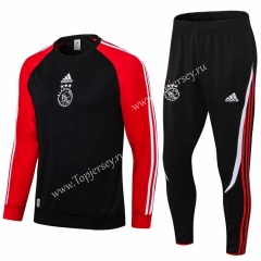 2022-2023 Ajax Black&Red Thailand Soccer Tracksuit-411