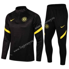 2021-2022 Chelsea Black Thailand Soccer Tracksuit-411