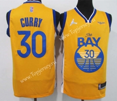 75th Anniversary Warriors Yellow #30 NBA Jersey