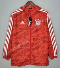 2021-2022 Bayern München Red Trench Coats With Hat-WD