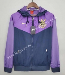 2021-2022 Corinthians Royal Blue&Purple Trench Coats With Hat-WD