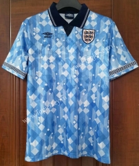 Retro Version 1990 England 2nd Away Blue Thailand Soccer Jersey AAA-7T