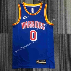 75th Anniversary Warriors Blue #0 NBA Jersey-311