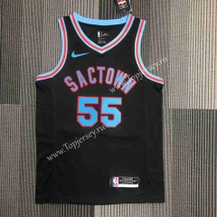 2022 City Edition Sacramento Kings Black #55 NBA Jersey-311