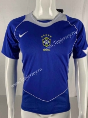 Retro Version 04-06 Brazil Away Blue Thailand Soccer Jersey AAA-503