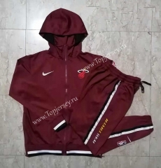 2021-2022 NBA Miami Heat Red Jacket Uniform With Hat-815