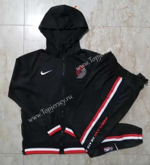 2021-2022 NBA Portland Trail Blazers Gray Jacket Uniform With Hat-815