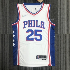 75th Anniversary Philadelphia 76ers White #25 NBA Jersey-311