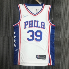 75th Anniversary Philadelphia 76ers White #39 NBA Jersey-311