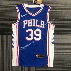 75th Anniversary Philadelphia 76ers Blue #39 NBA Jersey-311