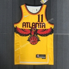 2022 City Edition Atlanta Hawks Yellow #11 NBA Jersey-311
