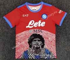 Maradona Commemorative Edition Napoli Red Thailand Soccer Jersey AAA-4370