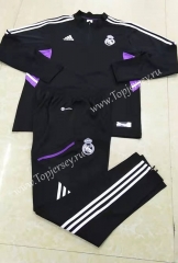 2022-2023 Real Madrid Black Thailand Soccer Tracksuit-411