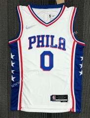 75th Anniversary Philadelphia 76ers White #0 NBA Jersey-311