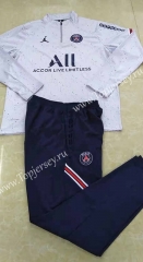 2022-2023 Paris SG Gray Thailand Soccer Tracksuit -411