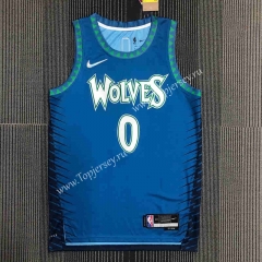 2022 City Edition Minnesota Timberwolves Blue #0 NBA Jersey-311
