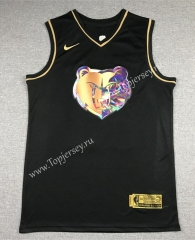 Diamond Edition Memphis Grizzlies Black&Gold #12 NBA Jersey