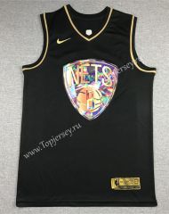 Diamond Edition Brooklyn Nets Black&Gold #7 NBA Jersey