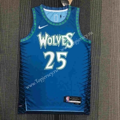 2022 City Edition Minnesota Timberwolves Blue #25 NBA Jersey-311