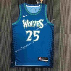 2022 City Edition Minnesota Timberwolves Blue #25 NBA Jersey-311