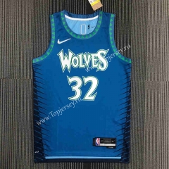 2022 City Edition Minnesota Timberwolves Blue #32 NBA Jersey-311