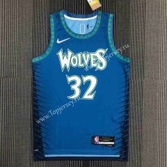 2022 City Edition Minnesota Timberwolves Blue #32 NBA Jersey-311