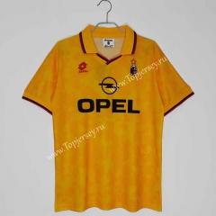 Retro Version 95-96 AC Milan Away Yellow Thailand Soccer Jersey AAA-C1046
