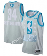 2022 All Stars Milwaukee Bucks Gray #34 NBA Jersey-SN