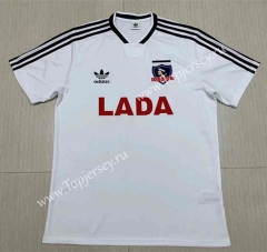 Retro Version 1991 Colo-Colo Home White Thailand Soccer Jersey AAA-512