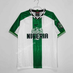 Retro Version 96-98 Nigeria Away White&Green Thailand Soccer Jersey AAA-C1046